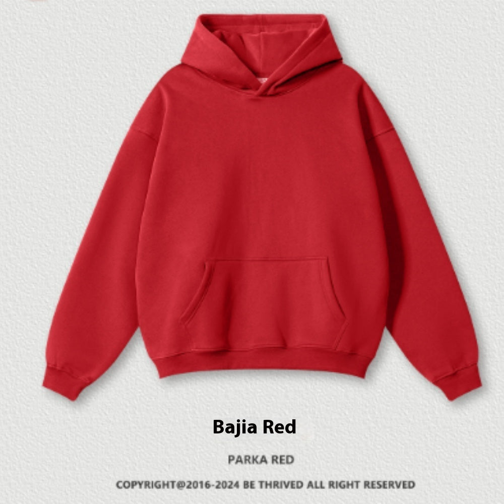 🧥 Solid Color Casual Loose Plus Size Thick Hoodie – Warm Oversized Winter Sweatshirt