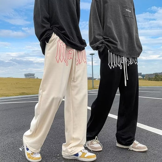 👖 Men’s Summer Plus Size Sports Pants – Loose Straight Wide-Leg Casual Trousers