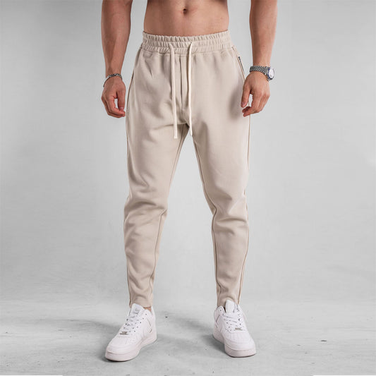 👖 Slim Fit Zipper Ankle Banded Pants – Men’s Stylish Tapered Casual Trousers
