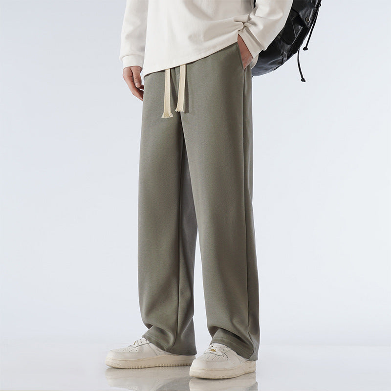 ๐ Loose Casual Menโs Draping Wide-Leg Sports Trousers โ Straight Fit Athletic Pants