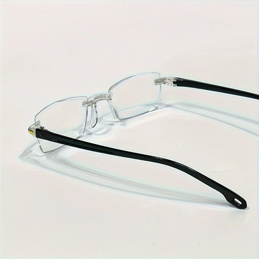 8-Pack Rimless Lightweight Reading Glasses – High-Definition, Blue Light Blocking Presbyopia Glasses for Men & Women”