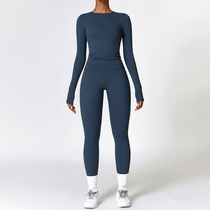Tight-Fitting Brushed Yoga Suit – Quick-Drying Fitness Clothes for Women