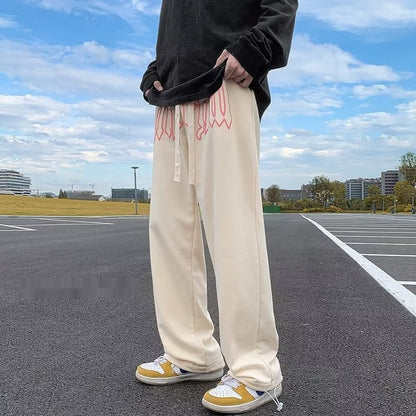 👖 Men’s Summer Plus Size Sports Pants – Loose Straight Wide-Leg Casual Trousers