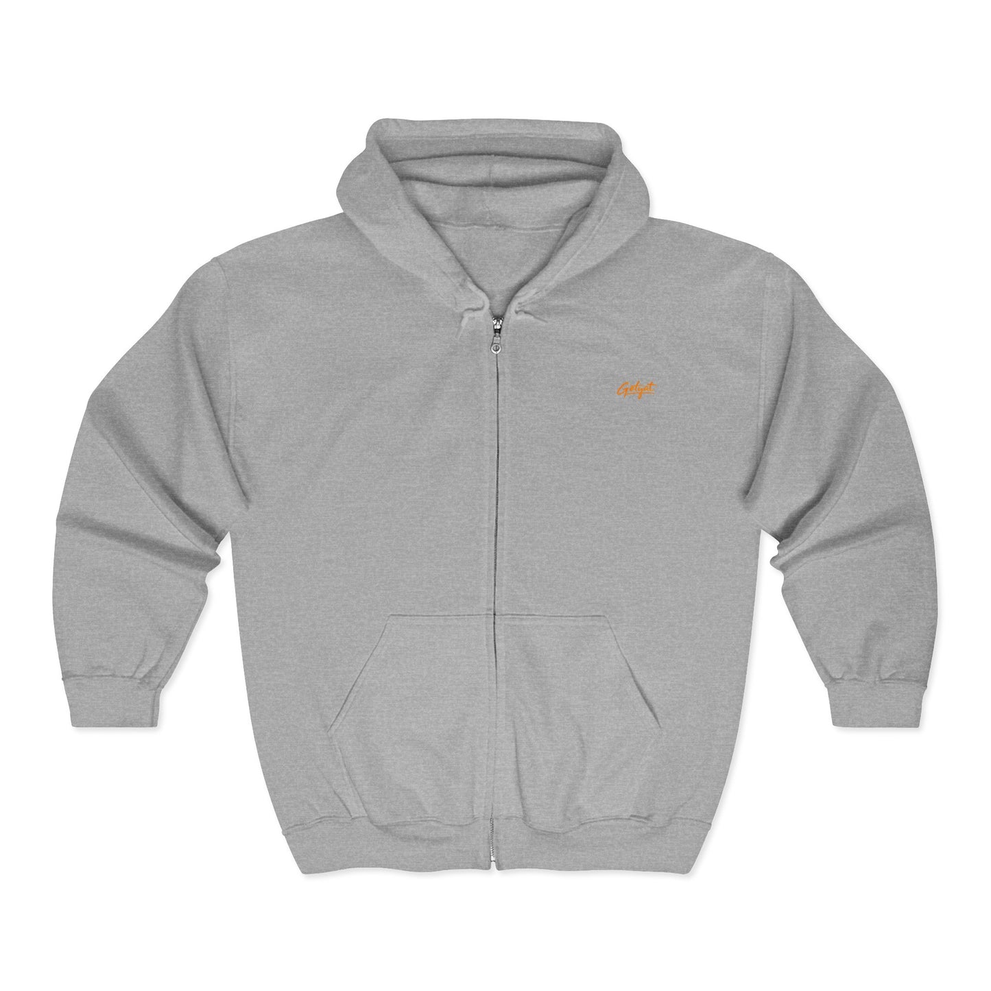 Embroidered Small Script Logo Full-Zip Hoodie