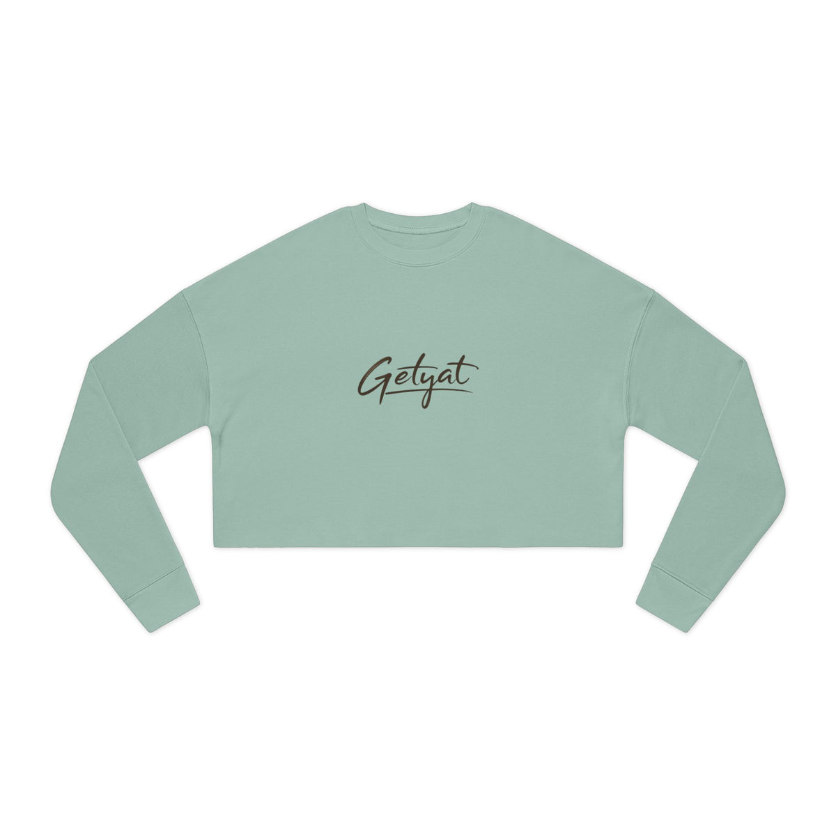 GETYAT Women’s Cropped Sweatshirt | Dusty Rose Script Graphic Crop Top