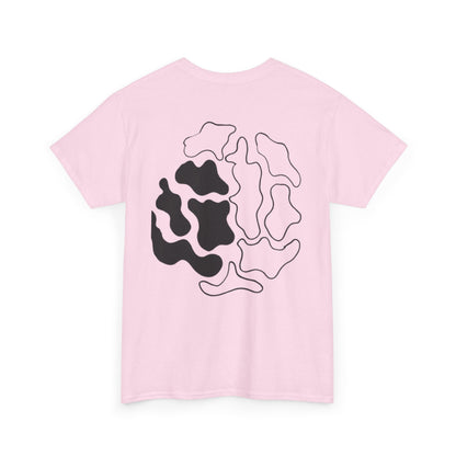 GETYAT Abstract Brain Graphic T-Shirt | Black & White Neural Art Tee