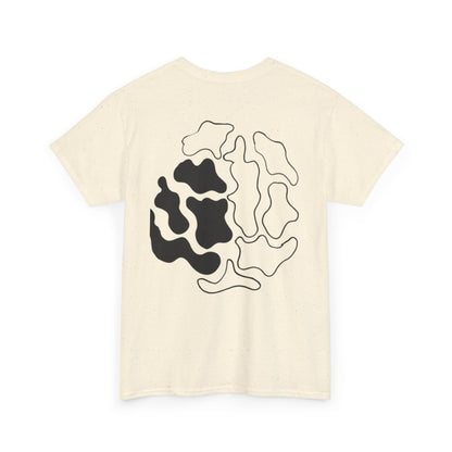 GETYAT Abstract Brain Graphic T-Shirt | Black & White Neural Art Tee
