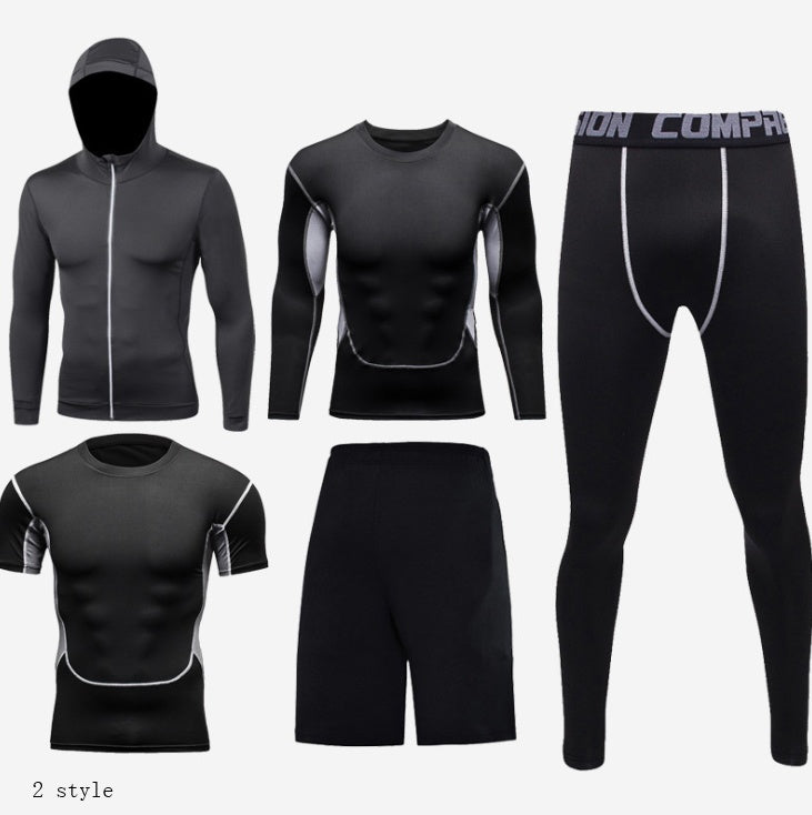 🏀 Fitness Clothing Suit – Men’s Basketball Compression Tights Sportswear Set