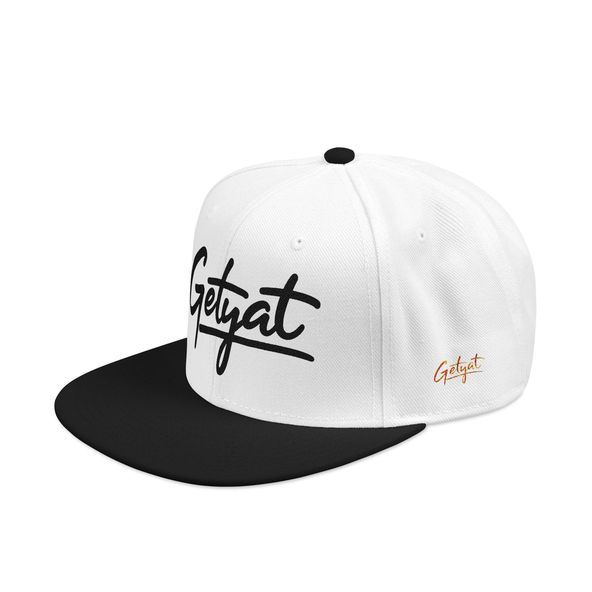 Embroidered Snapback Hat — 'Getyat' Script Logo