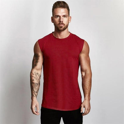 💪 Gym Sleeveless Shirt – Cotton Tank Top for Men Sportswear Vest