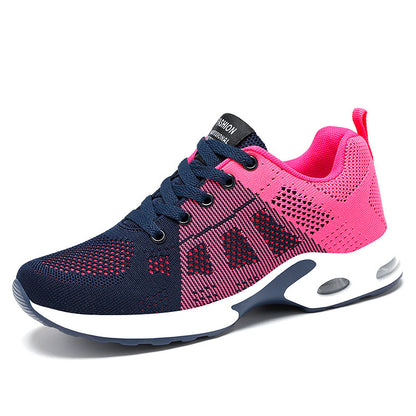 Women’s Casual Lightweight Sneakers – Breathable Lace-Up Mother Shoes with Cushioned Support