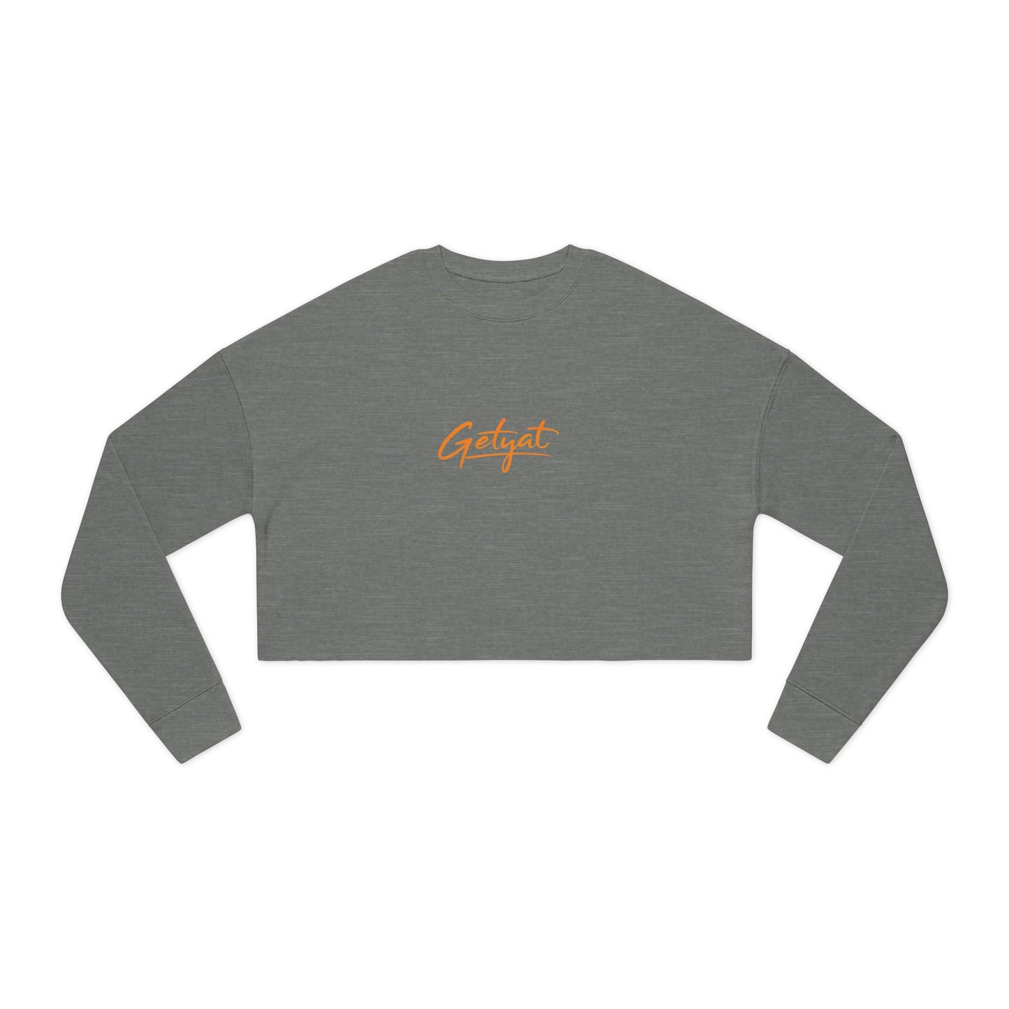 Women’s Cropped Sweatshirt – Dusty Rose “Getyat” Script Crop Top