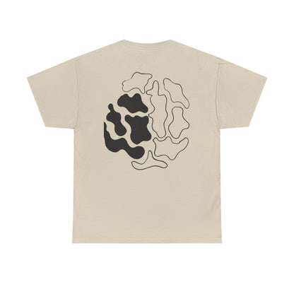 GETYAT Abstract Brain Graphic T-Shirt | Black & White Neural Art Tee