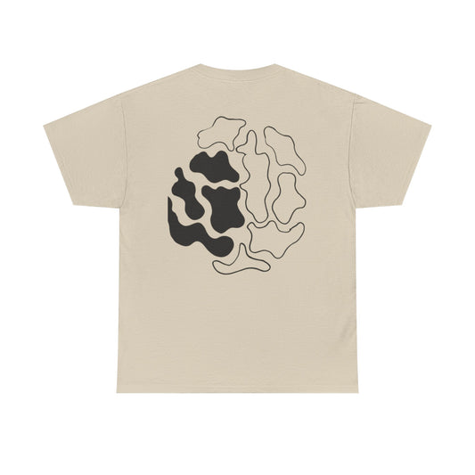 GETYAT Abstract Brain Graphic T-Shirt | Black & White Neural Art Tee