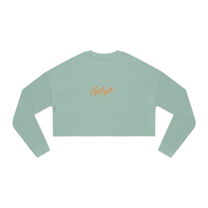 Women’s Cropped Sweatshirt – Dusty Rose “Getyat” Script Crop Top