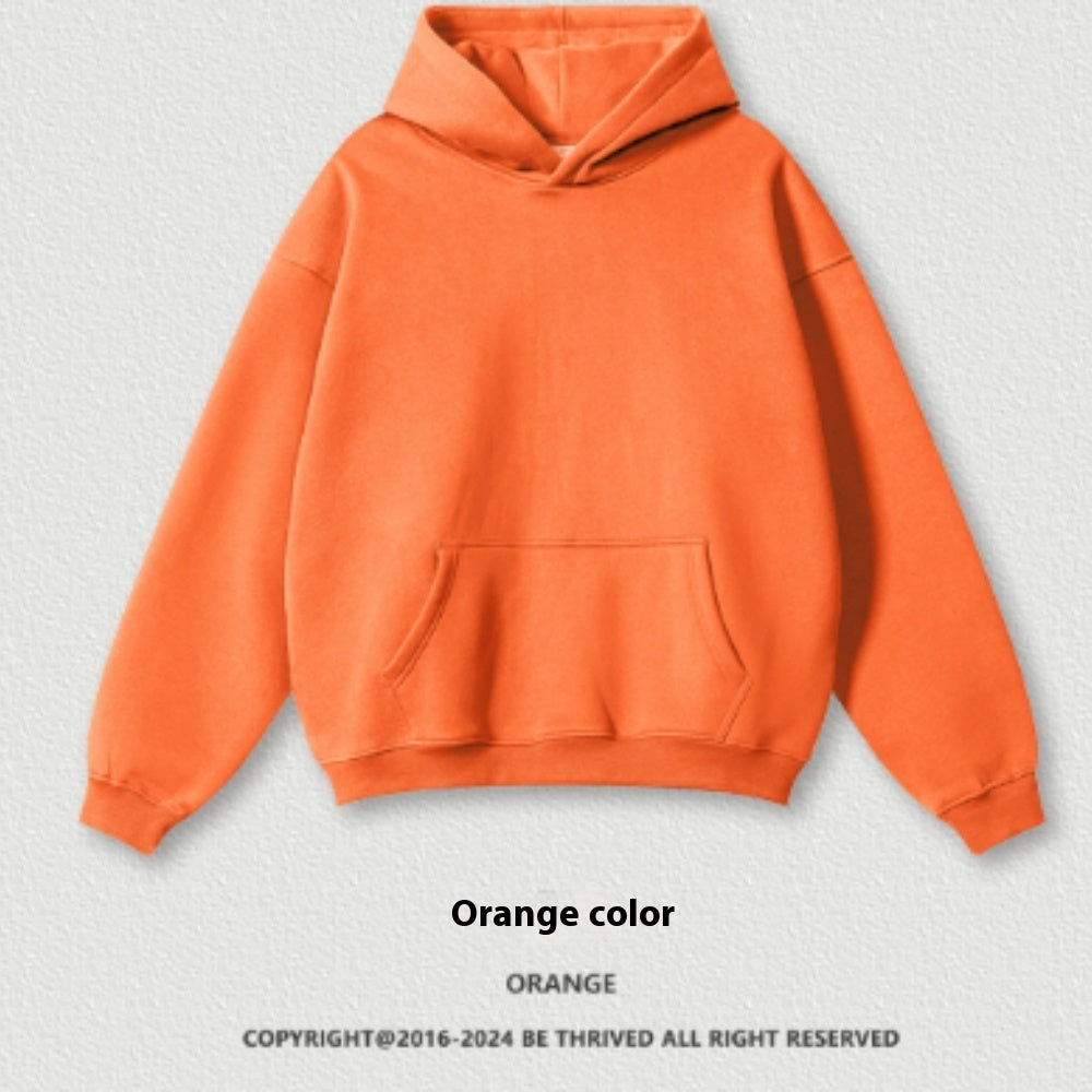 🧥 Solid Color Casual Loose Plus Size Thick Hoodie – Warm Oversized Winter Sweatshirt