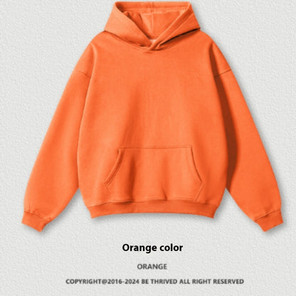 🧥 Solid Color Casual Loose Plus Size Thick Hoodie – Warm Oversized Winter Sweatshirt