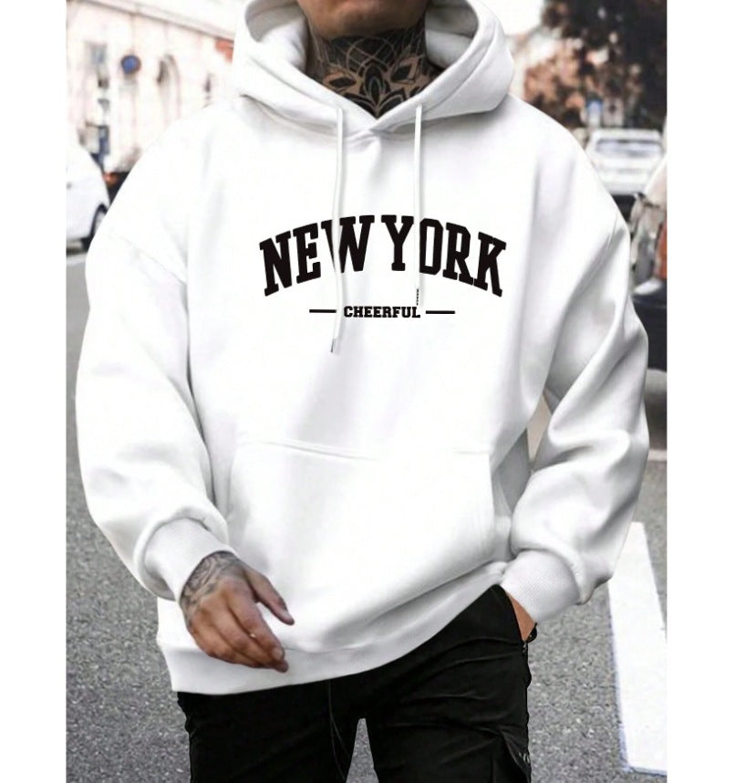 🧥 Men’s American-Style Retro Hooded Sweater – Loose Casual Streetwear Hoodie