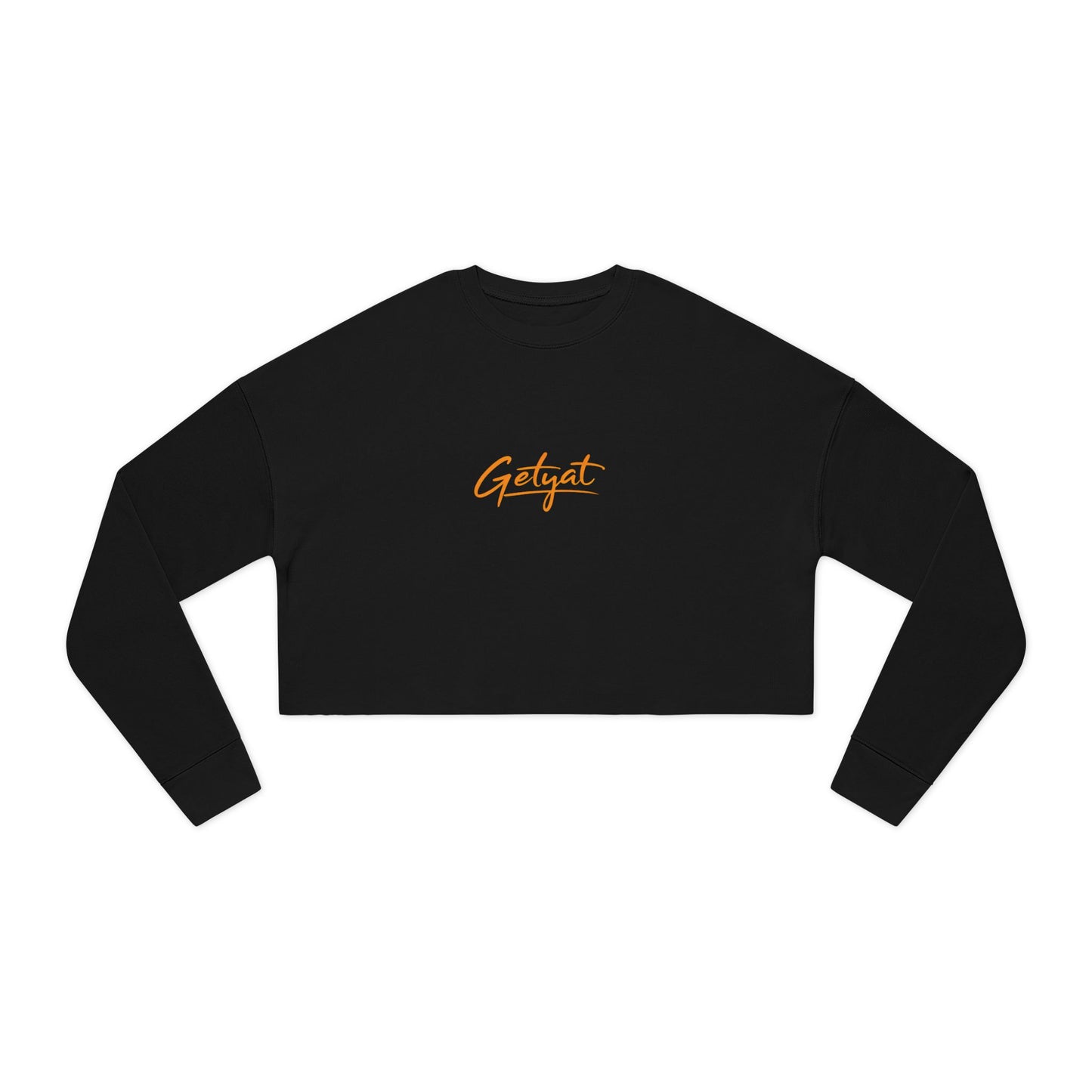 Women’s Cropped Sweatshirt – Dusty Rose “Getyat” Script Crop Top