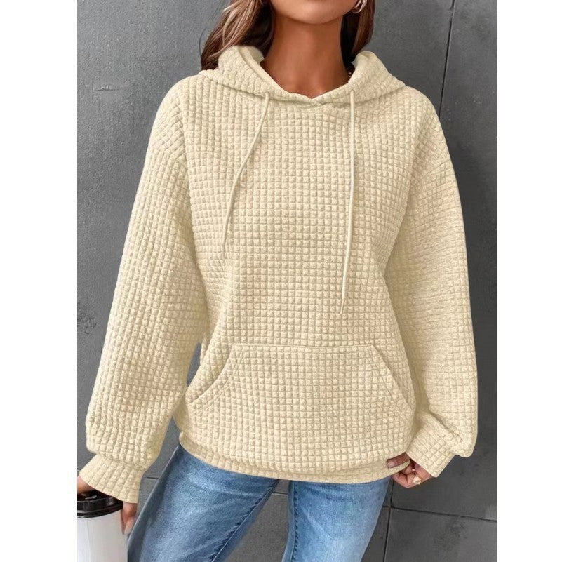 Women's Loose Casual Long-Sleeved Sweater – Solid Color Knit Pullover for Fall & Winter