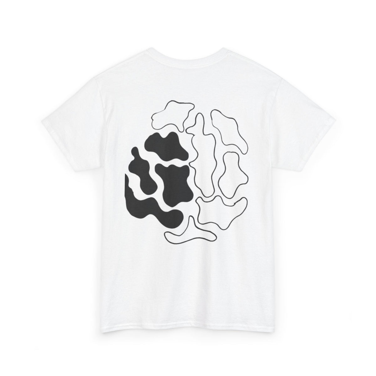 GETYAT Abstract Brain Graphic T-Shirt | Black & White Neural Art Tee