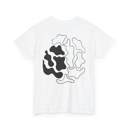 GETYAT Abstract Brain Graphic T-Shirt | Black & White Neural Art Tee