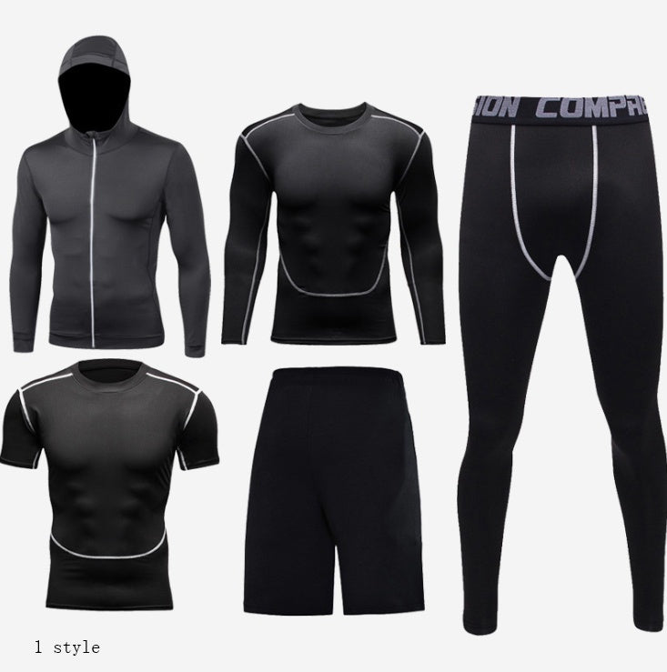 🏀 Fitness Clothing Suit – Men’s Basketball Compression Tights Sportswear Set