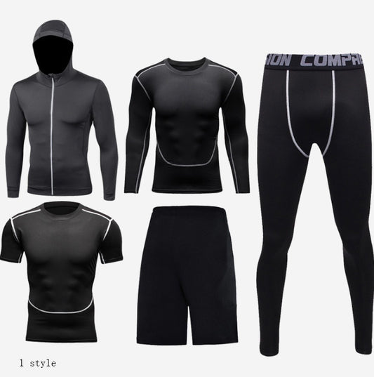 🏀 Fitness Clothing Suit – Men’s Basketball Compression Tights Sportswear Set