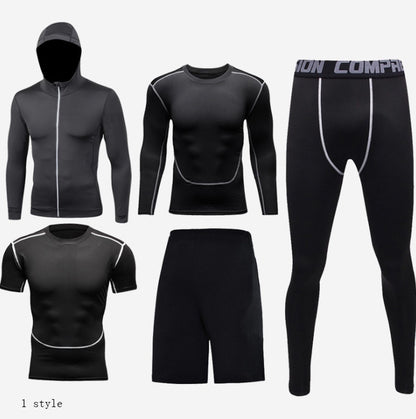 🏀 Fitness Clothing Suit – Men’s Basketball Compression Tights Sportswear Set