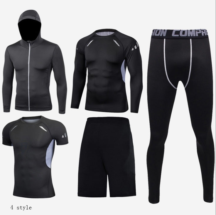 🏀 Fitness Clothing Suit – Men’s Basketball Compression Tights Sportswear Set