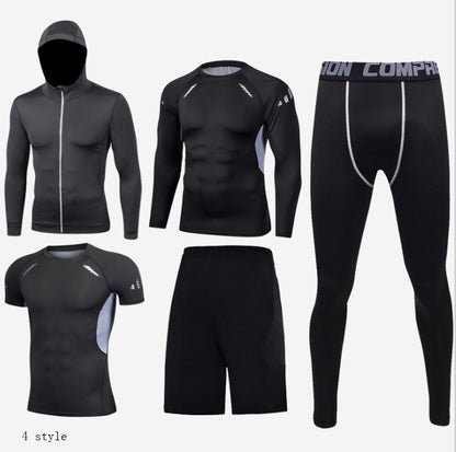 🏀 Fitness Clothing Suit – Men’s Basketball Compression Tights Sportswear Set