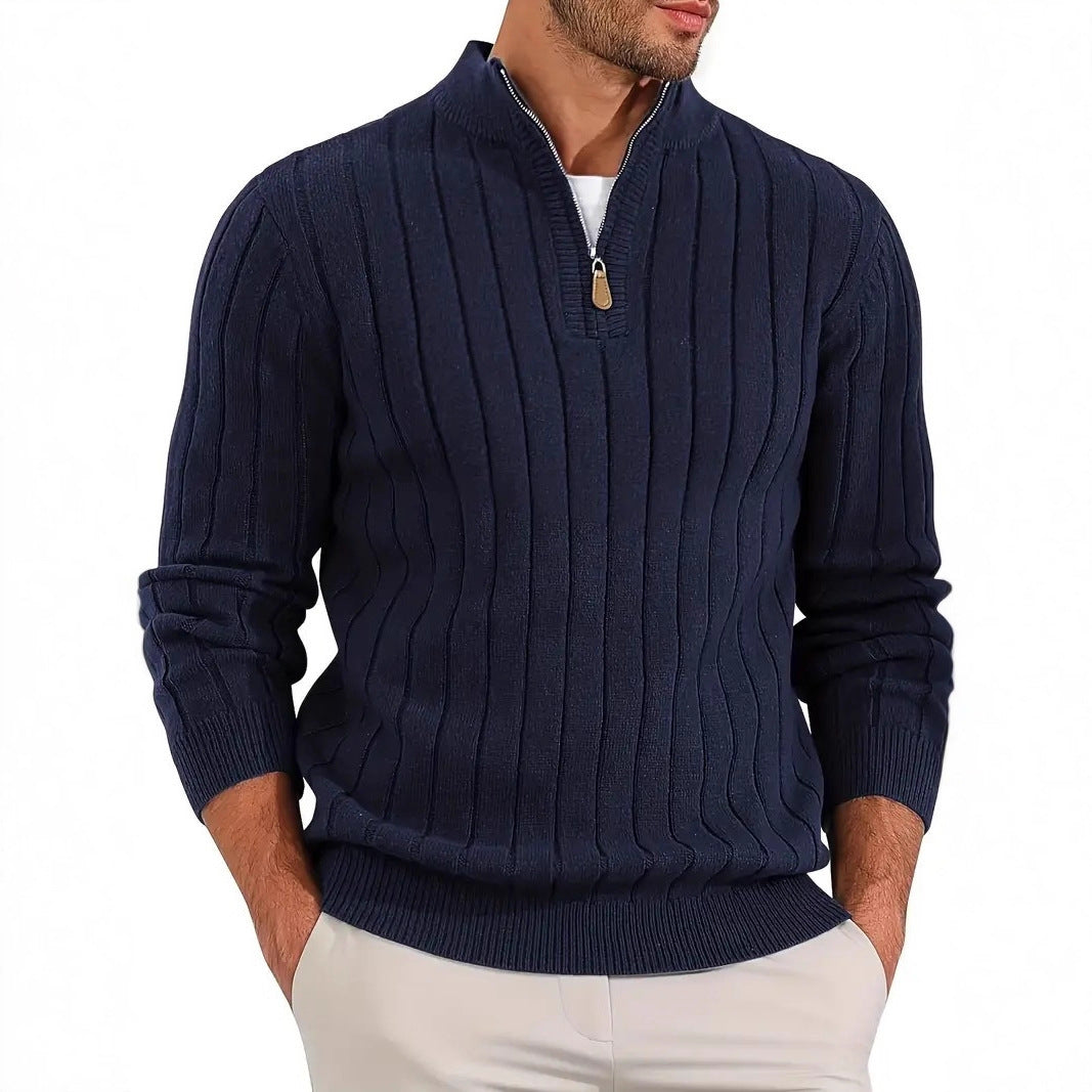 🧥 Retro Versatile Long Sleeve Sweater for Men – Stylish Casual Knitwear