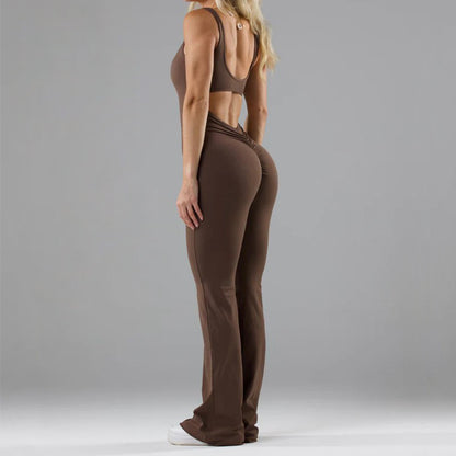 Women's Seamless Tight Yoga Bodysuit – Hollow Design One-Piece Activewear for Fitness & Casual Wear