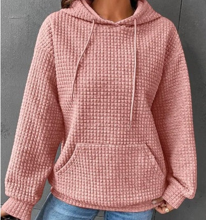 Women's Loose Casual Long-Sleeved Sweater – Solid Color Knit Pullover for Fall & Winter