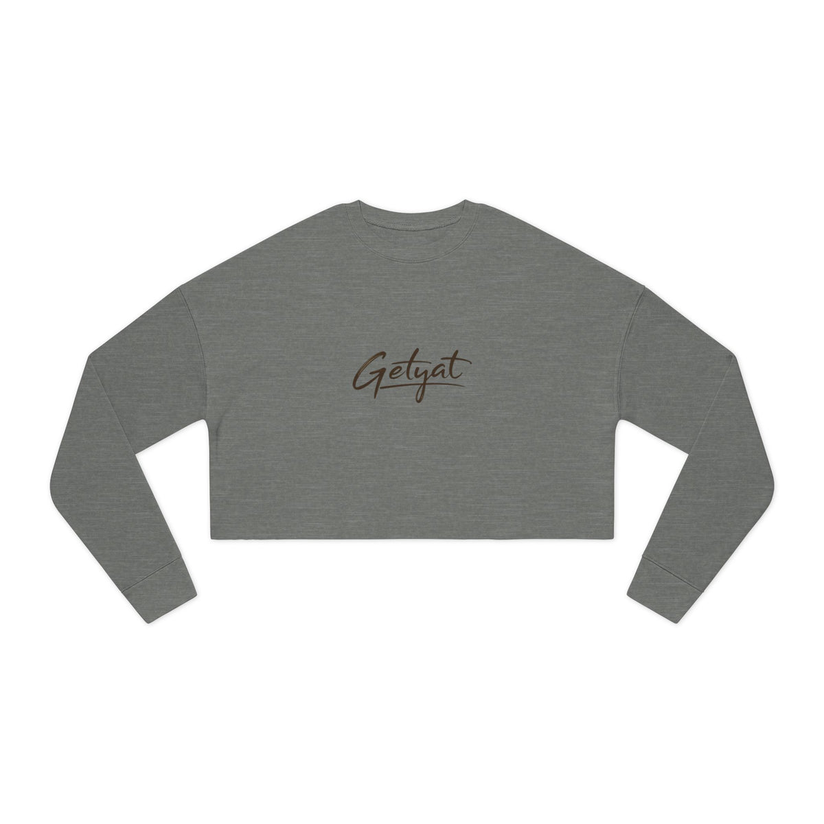 GETYAT Women’s Cropped Sweatshirt | Dusty Rose Script Graphic Crop Top