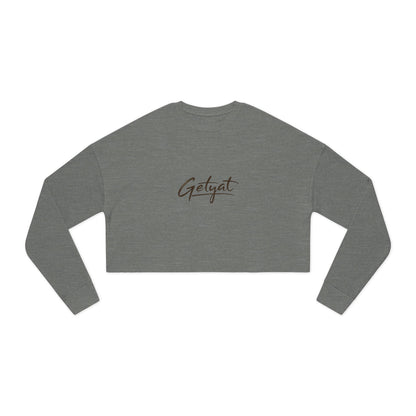GETYAT Women’s Cropped Sweatshirt | Dusty Rose Script Graphic Crop Top