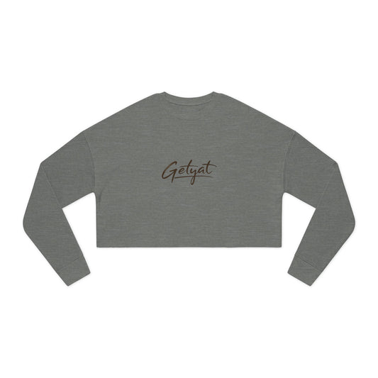 GETYAT Women’s Cropped Sweatshirt | Dusty Rose Script Graphic Crop Top