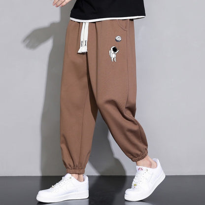 👖 Cropped Casual Loose Men’s Long Pants – Stylish Everyday Streetwear Trousers