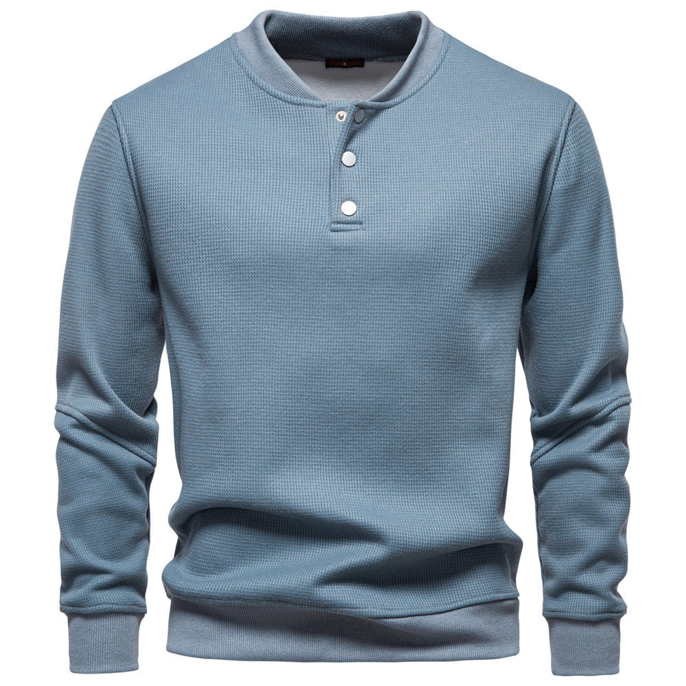 🧥 New Fleece-Lined Men’s Round Neck Sweatshirt – Warm Casual Autumn & Winter Pullover