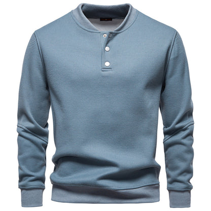 🧥 New Fleece-Lined Men’s Round Neck Sweatshirt – Warm Casual Autumn & Winter Pullover