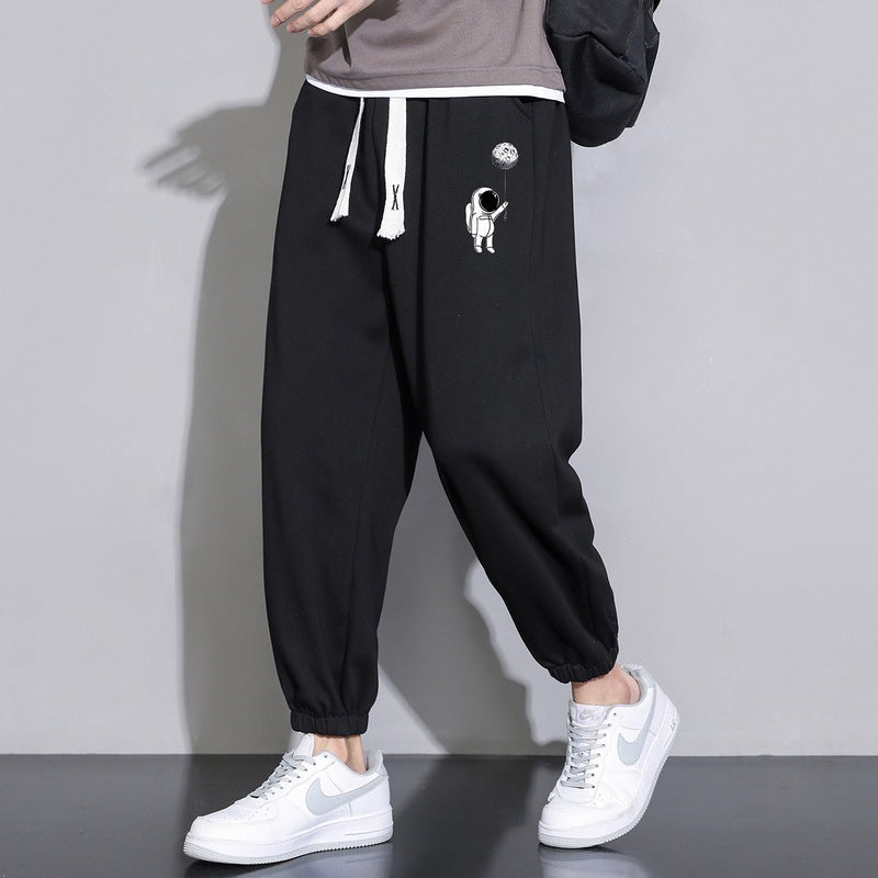 👖 Cropped Casual Loose Men’s Long Pants – Stylish Everyday Streetwear Trousers
