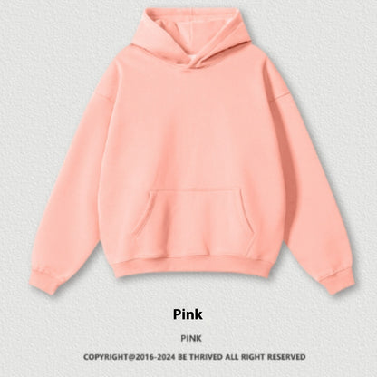 🧥 Solid Color Casual Loose Plus Size Thick Hoodie – Warm Oversized Winter Sweatshirt