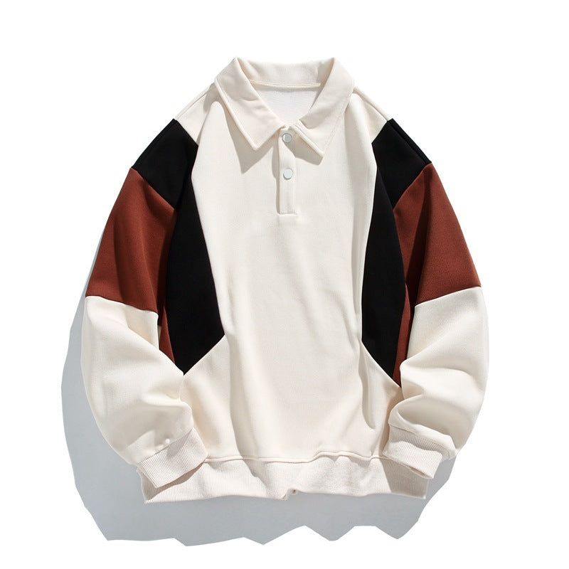 🧥 Trendy Loose Pure Color Cotton Lapel Sweater – Soft Casual Fashion Top