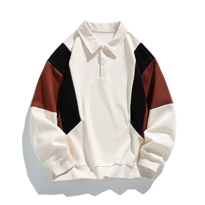 🧥 Trendy Loose Pure Color Cotton Lapel Sweater – Soft Casual Fashion Top