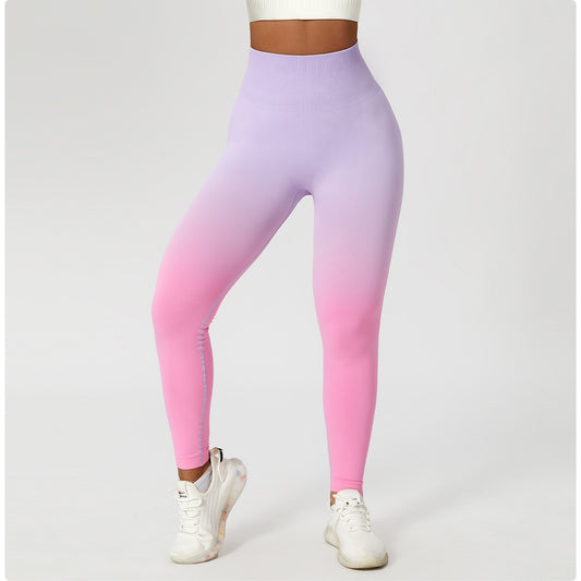 🩳 Gradient High Waist Fitness Pants – Women’s Tight Outdoor Sportswear Leggings