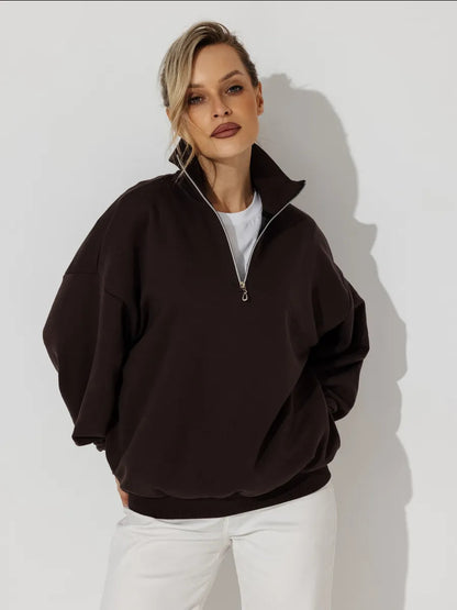 Lazy Style Fashion Casual Versatile Zip-Up Hoodie