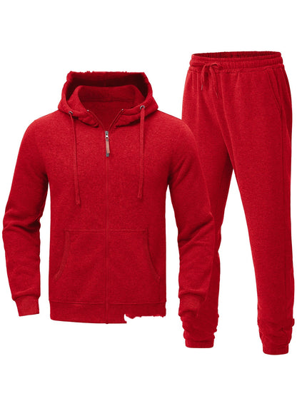 🧥 Men’s Hooded Sweater Set – Spring, Autumn & Winter Casual Pullover Tracksuit