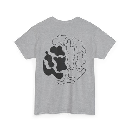 GETYAT Abstract Brain Graphic T-Shirt | Black & White Neural Art Tee