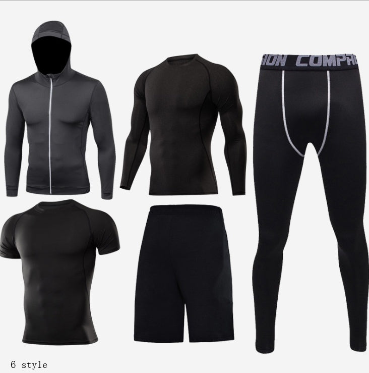 🏀 Fitness Clothing Suit – Men’s Basketball Compression Tights Sportswear Set