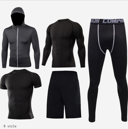 🏀 Fitness Clothing Suit – Men’s Basketball Compression Tights Sportswear Set